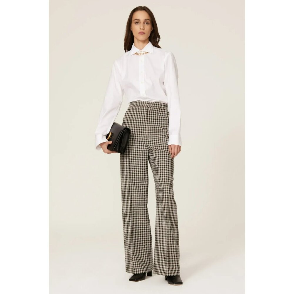 Boss Women's Black and White Checkered Pants